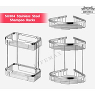 [SG Seller] SU304 Stainless Steel Bathroom Corner Basket Rack Shampoo Basket Rack