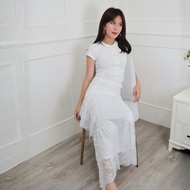 Varsche - Grace Skirt | Lace Skirt with Lining | Maxi Skirt | Long Lace Skirt Lace Skirt for Women