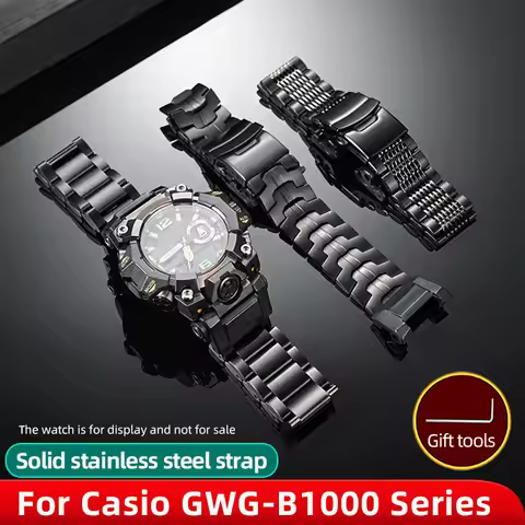 GWG B1000 solid stainless steel strap bracelet For G-SHOCK Casio GWG-B1000-1A third generation Mud K