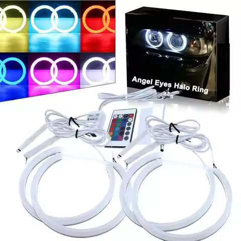 new RGB 131X4 Cotton LED Angel Eyes Lamp Halo Ring Car Headlight For BMW E36 E38 E39 E46