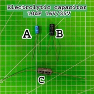 Electrolytic capacitor 10uF 16V/35V