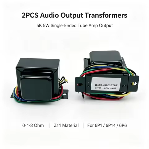 2PCS 5K 5W Single-ended 6P1 6P14 6p6 Tube amp Output Audio Transformers Import Z11 Output 0-4-8 Ohm 