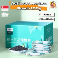 [SG] Activated Carbon Pouch 👍🏻 Bamboo Charcoal Pouch Dehumidifier Air Purifier Odour Removal