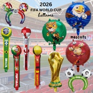 Foil balloon 2026 soccer world cup balloon Maskot trophy