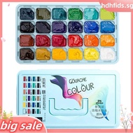 Beginner Art Gouache Paint Set 24 Color 30 ML Concentrated Gouache Paint Replaceable Pack Refills