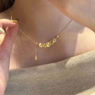 Super Extravagant Crushed Ice Ice Flashing Five Emperor Money Necklace Money More Clavicle Chain Nic