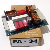 Crossover Pasif 2 Way Mid High CROSSOVER 2 WAY TWITTER + MEDIAN By BME PA-34