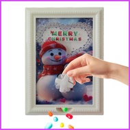 Gumball Picture Frame Dispenser Christmas Snowman Treat Storage Gumball Machine Photo Frame for Kid 