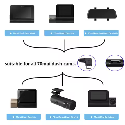 Parking Surveillance Cable for 70mai 4K A800S A500S D06 D07 D08 M300 Hardwire Kit UP02 for Car DVR 2