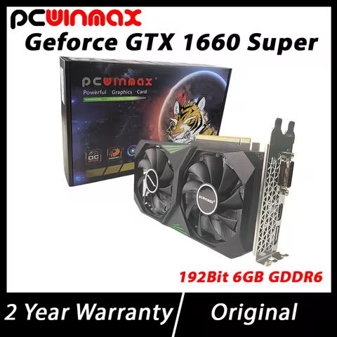 PCWINMAX New GeForce GTX 1660 Super 6GB Graphics Cards GDRR6 192Bit PCIE 3.0X16 Computer Gaming Gpu 