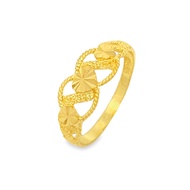 Top Cash Jewellery 916 Gold Fancy Triple Heart Ring