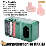 AMBER1 Battery Charger Universal Charging Dock Tool Accessories Cable Adaptor for Makita 12V 9.6V 7.2V 14.4V 18V Ni-Cd/Ni-Mh Batteries