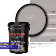 18 Liter - GREY SKYLINE EE149914, Easy Paint All Surface for interior & exterior wall, wood and stee