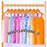 6PCS Printed Cotton Spag-Sando Blouse Mini Dress for Girl 0-8Yr Old