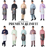 QAYRAA Exclusive Baju Melayu Slim Fit Pearl Skin 10 warna - Size XS-2XL/Black/Lilac/SageGreen/Champa