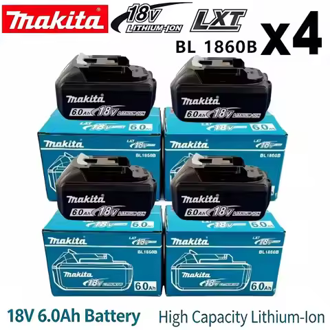2026 Makita 18V Battery BL1860 BL1850B BL1850 BL1840 BL1830 Screwdriver Battery & Charger 18v Replac