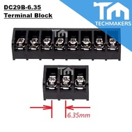 DC29B-6.35 Power Supply Block Terminal Block without Cover 2P 4P 8P 10P TechMakers Screw Terminal Bl