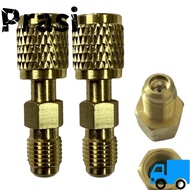 PRASI R32 R454B Refrigerant Brass Adapter, Durable Quick Couplers R32 Thread Adapter, Portable Mini 