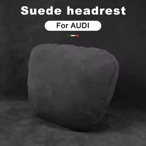 For AUDI A1 A3 A4 A5 A6 A8 Q3 Q4 Q5 Q7 RS5 RS6 RS7 SQ5 TT e-tron Suede Car Neck Rest Pillow - Auto S