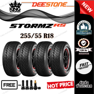 ยางรถยนต์ ขนาด 255/55R18 รุ่น STORMZ RS (แก้มขาว) ยี่ห้อ Deestone (แถมจุ๊บลม) ยางปีใหม่ 2024