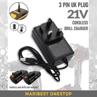 21V 3 Pin Charger Only For Drill Machine UK Plug AC/DC Adapter Cordless Drill Battery Charger Plug