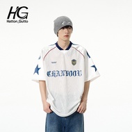 【Hatton Gutto COD】American Design Feeling Breathable Summer Jersey Men's High Street Street Wear Puf
