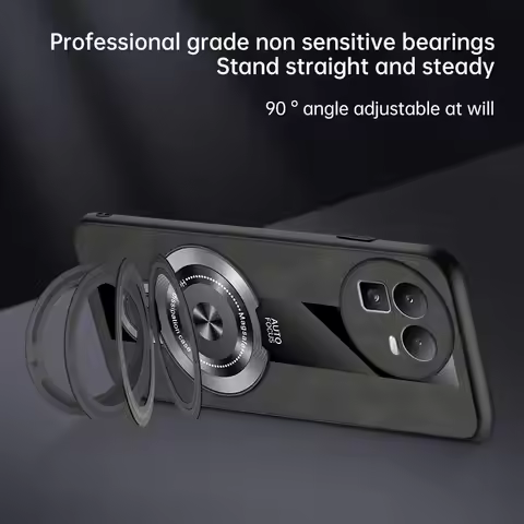 For Magsafe Wireless Charging Cover For Realme GT 8 Pro PU Leather Shockproof Ring Stand Holder Phon