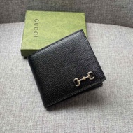 LV_ Bags Gucci_ Bag Stock black lychee pattern - men's double fold wallet QVPM