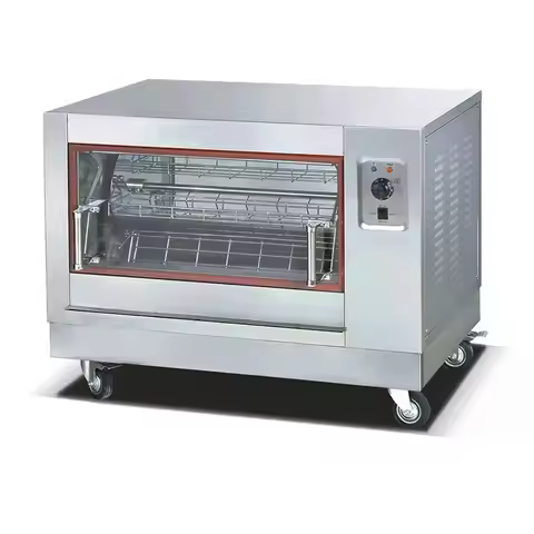 Electric Rotary Chicken Rotisserie Oven Griller Asador De Pollos Shawarma Grill BBQ Machine Rotisser