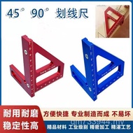 Woodworking 45 Tools Line Drawing Ruler Triangle Ruler High Precision Ruler 90 Scale Ruler°Multifunc