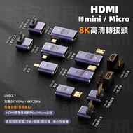 HDMI 8K Standard Female To Mini/Micro Male Hd Adapter 8K @ 60Hz/4K 120Hz