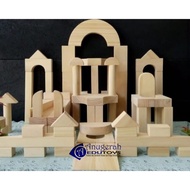 Natural pine PDK block educational toy