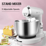 Stand Mixer Food Mixer Kitchen Electric Mixer Dough Mixer with 3.2L Stainless Steel Bowl Dough Hook Beater (Silver)