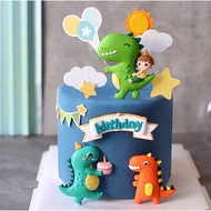 Cute dinosaur animal skewers birthday cake decoration forest animals