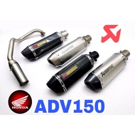 Exhaust Honda ADV150 Akrapovic Long Ekzos Full System Tabung Muffler Stainless Steel ADV 150 Motor A