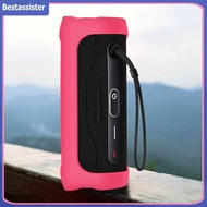 Silicone Case Cover for JBL Flip 6/Flip 5 Bluetooth Speaker, Travel Carrying Protective with Shoulder Strap and Carabiner