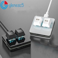 GLENES Custom Mini 2 Key Keypad, Acrylic Mini Copy Paste Keypad, Hot Swap Red Switch Type-c Interfac