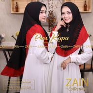 Zain Khimar Syari 2layer Bahan Ceruti Hijab Press Kupu Jilbab Instan Syari Polos Kerudung Syari Premium Zain Collection