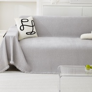 Nordic Solid Color Summer Cool Sofa Cover Sofa Towel Anti-cat Scratch Full Cover Sofas Blanket Non-s