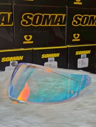 ชิวหมวกกันน็อค สีปรอททอง Soman รุ่น SM955-S
