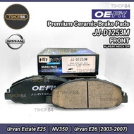 OEFit Ceramic Brake Pad NISSAN NV350 Urvan Estate E25 E26 2003-2007 FRONT JJ-D1253M