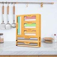 Adepe 6 Slots Wrap Dispenser Foil Cling Film Storage Holder Box for Kitchen Drawer Sandwich Bags Cli