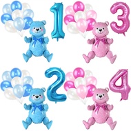 BEAR 4D NUMBER BALLOON PACKAGE 80cm