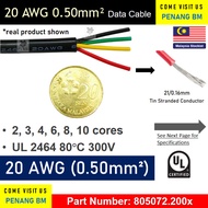 [20 AWG 0.5mm2] (1 meter) 2C 3C 4C 5C 6C 7C 8C 9C 10C cores Non-Shielded Multi-conductor Data Transm