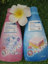 Orita น้ำยาซักผ้าพร้อมน้ำยาปรับผ้านุ่ม สูตรเข้มข้น 3X 550 ml.