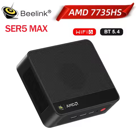 Beelink Mini PC SER5 Max AMD R7 7735HS Ryzen3 3200U R5 5500U 5625U 16G RAM 500G M.2 NVME SSD Type-C