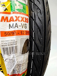 ยางนอก MAXXIS 50/90 ขอบ 17 ลายไฟ MA-V6 รูปถ่ายจากสินค้าจริง มีบริการเก็บเงินปลายทาง.