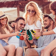 24 Pack Beer Bottle Insulator Sleeve Keep Drink ColdZip-Up Bottle JacketsBeer Bottle Cooler Neoprene