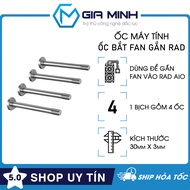 Long Screw Captures AIO CPU Cooler Fan - Computer Screw