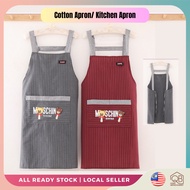 Hang Neck Apron Cotton bib apron household kitchen Cafe Restaurant apron Cute cartoon Apron With Poc
